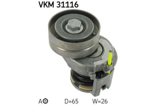 Tensioner Pulley, v-ribbed belt VKM 31116 SKF