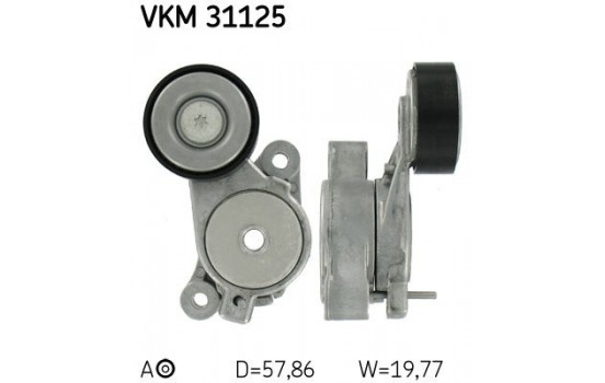 Tensioner Pulley, v-ribbed belt VKM 31125 SKF