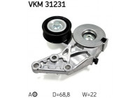 Tensioner Pulley, v-ribbed belt VKM 31231 SKF