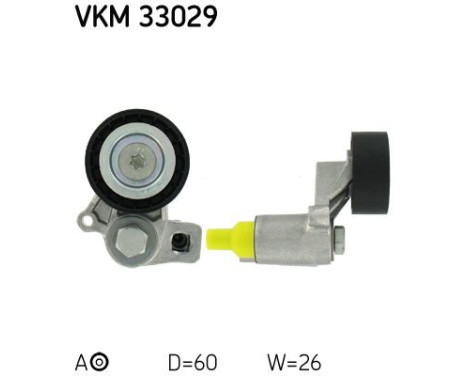 Tensioner Pulley, v-ribbed belt VKM 33029 SKF