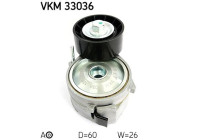 Tensioner Pulley, v-ribbed belt VKM 33036 SKF