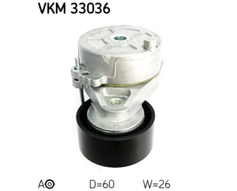 Tensioner Pulley, v-ribbed belt VKM 33036 SKF, Image 2