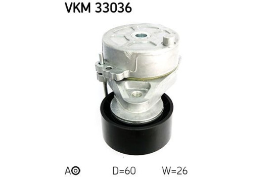 Tensioner Pulley, v-ribbed belt VKM 33036 SKF, Image 2