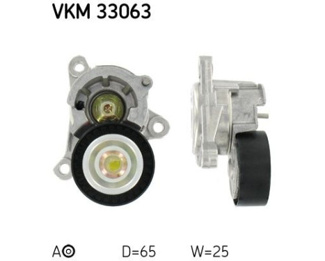 Tensioner Pulley, v-ribbed belt VKM 33063 SKF