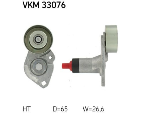 Tensioner Pulley, v-ribbed belt VKM 33076 SKF