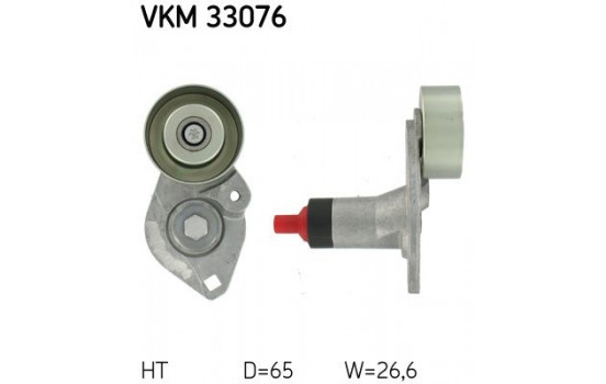 Tensioner Pulley, v-ribbed belt VKM 33076 SKF