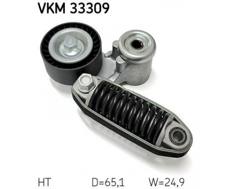Tensioner Pulley, v-ribbed belt VKM 33309 SKF
