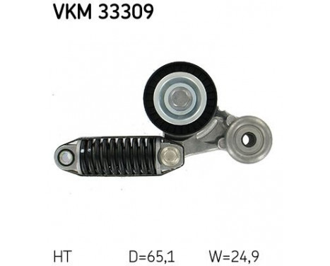 Tensioner Pulley, v-ribbed belt VKM 33309 SKF, Image 3