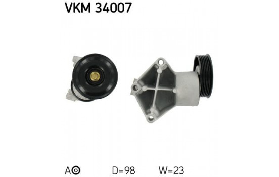 Tensioner Pulley, v-ribbed belt VKM 34007 SKF