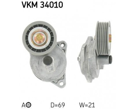Tensioner Pulley, v-ribbed belt VKM 34010 SKF