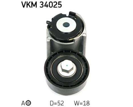 Tensioner Pulley, v-ribbed belt VKM 34025 SKF