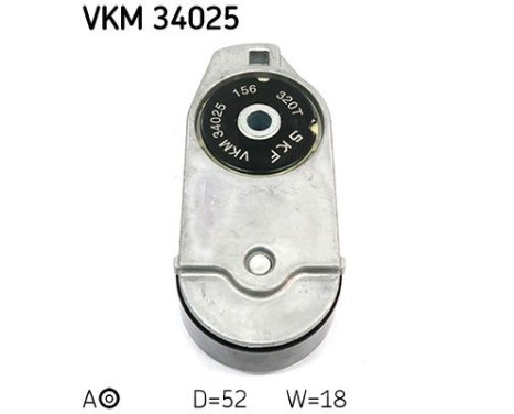 Tensioner Pulley, v-ribbed belt VKM 34025 SKF, Image 2