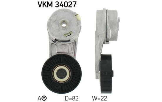 Tensioner Pulley, v-ribbed belt VKM 34027 SKF