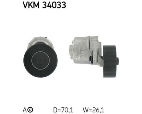 Tensioner Pulley, v-ribbed belt VKM 34033 SKF
