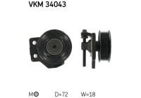 Tensioner Pulley, v-ribbed belt VKM 34043 SKF