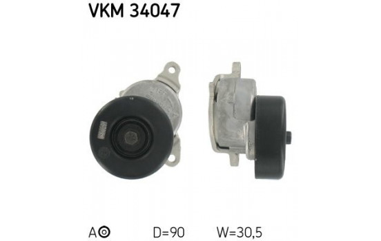 Tensioner Pulley, v-ribbed belt VKM 34047 SKF
