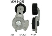Tensioner Pulley, v-ribbed belt VKM 34053 SKF