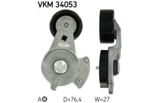 Tensioner Pulley, v-ribbed belt VKM 34053 SKF
