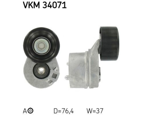 Tensioner Pulley, v-ribbed belt VKM 34071 SKF