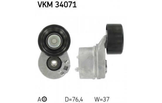 Tensioner Pulley, v-ribbed belt VKM 34071 SKF