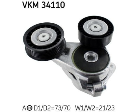Tensioner Pulley, v-ribbed belt VKM 34110 SKF