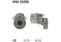 Tensioner Pulley, v-ribbed belt VKM 35008 SKF