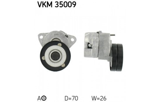 Tensioner Pulley, v-ribbed belt VKM 35009 SKF