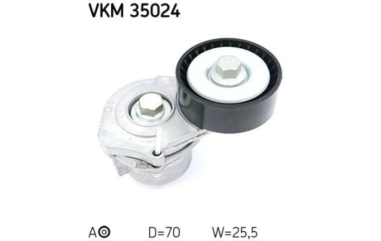 Tensioner Pulley, v-ribbed belt VKM 35024 SKF