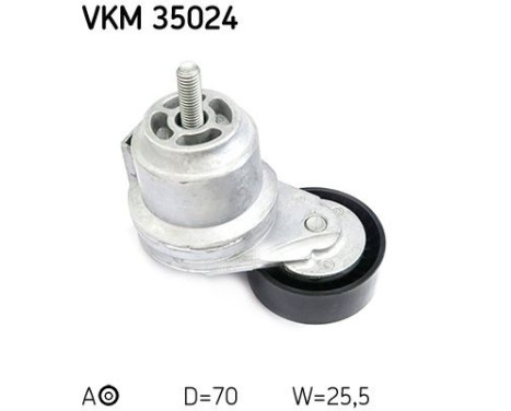 Tensioner Pulley, v-ribbed belt VKM 35024 SKF, Image 2