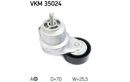 Tensioner Pulley, v-ribbed belt VKM 35024 SKF, Image 2