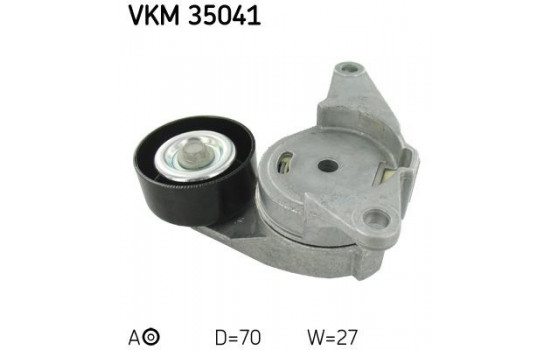 Tensioner Pulley, v-ribbed belt VKM 35041 SKF