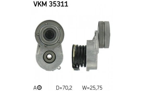 Tensioner Pulley, v-ribbed belt VKM 35311 SKF