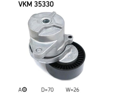 Tensioner Pulley, v-ribbed belt VKM 35330 SKF, Image 2