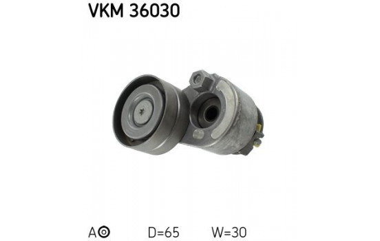 Tensioner Pulley, v-ribbed belt VKM 36030 SKF