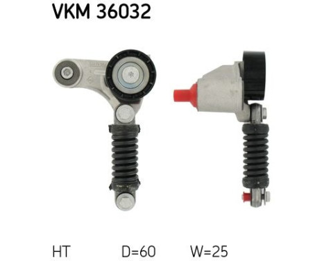 Tensioner Pulley, v-ribbed belt VKM 36032 SKF