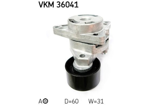 Tensioner Pulley, v-ribbed belt VKM 36041 SKF, Image 2
