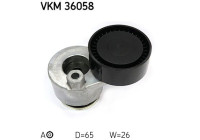 Tensioner Pulley, v-ribbed belt VKM 36058 SKF