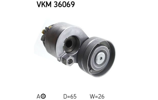 Tensioner Pulley, v-ribbed belt VKM 36069 SKF