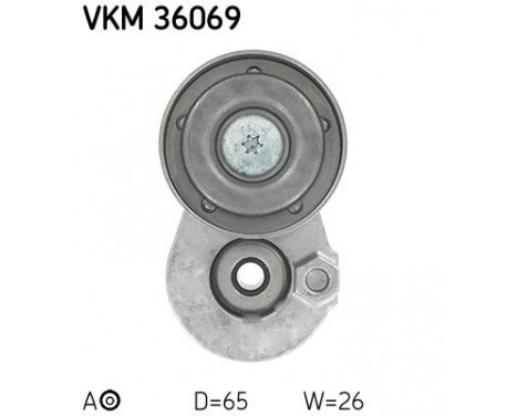 Tensioner Pulley, v-ribbed belt VKM 36069 SKF, Image 2