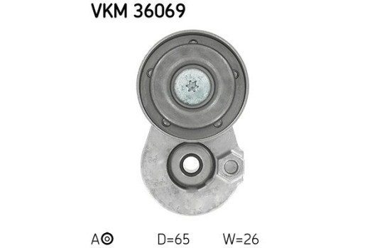 Tensioner Pulley, v-ribbed belt VKM 36069 SKF, Image 2