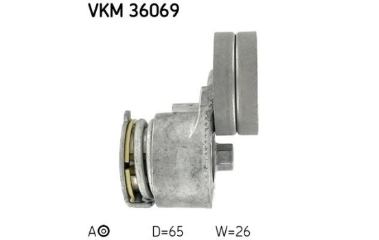 Tensioner Pulley, v-ribbed belt VKM 36069 SKF, Image 3