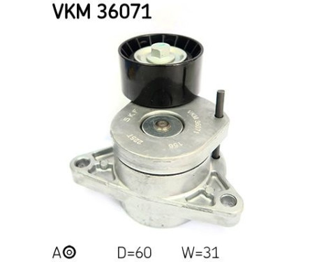 Tensioner Pulley, v-ribbed belt VKM 36071 SKF