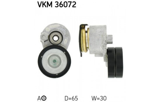 Tensioner Pulley, v-ribbed belt VKM 36072 SKF