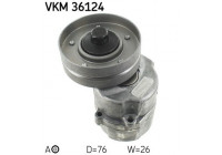 Tensioner Pulley, v-ribbed belt VKM 36124 SKF