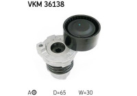 Tensioner Pulley, v-ribbed belt VKM 36138 SKF