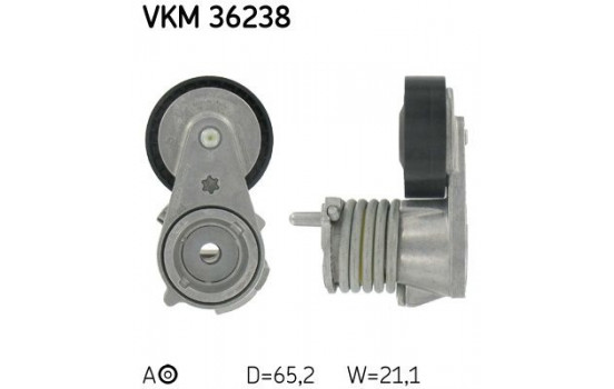 Tensioner Pulley, v-ribbed belt VKM 36238 SKF