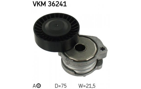 Tensioner Pulley, v-ribbed belt VKM 36241 SKF