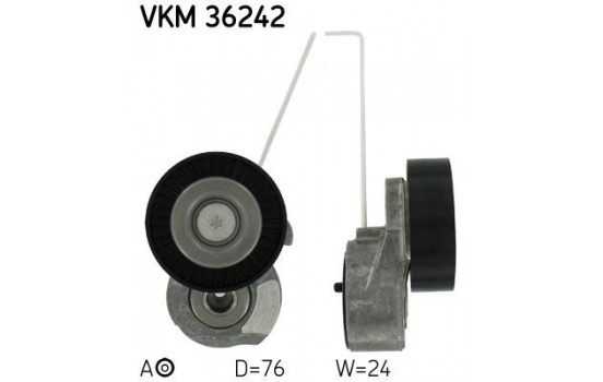 Tensioner Pulley, v-ribbed belt VKM 36242 SKF