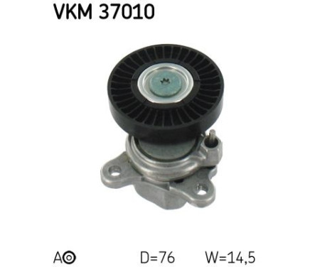 Tensioner Pulley, v-ribbed belt VKM 37010 SKF