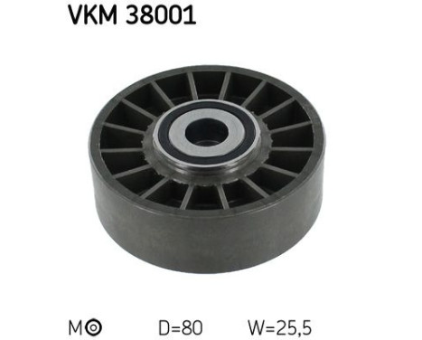 Tensioner Pulley, v-ribbed belt VKM 38001 SKF